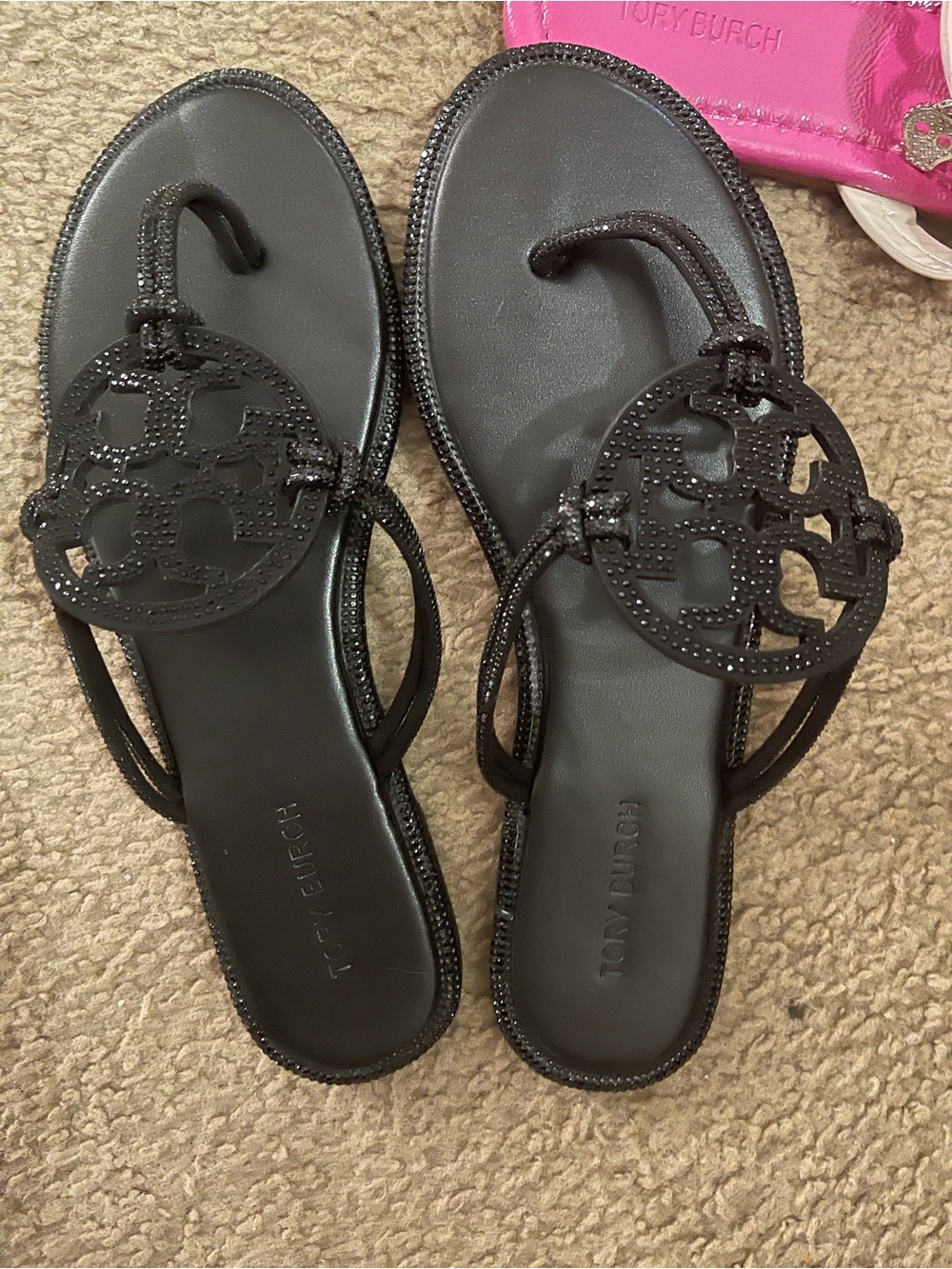 Black Logo knotted Sandals